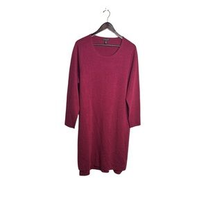 Eileen Fisher Long Sleeve Berry Wool Dress size 1X